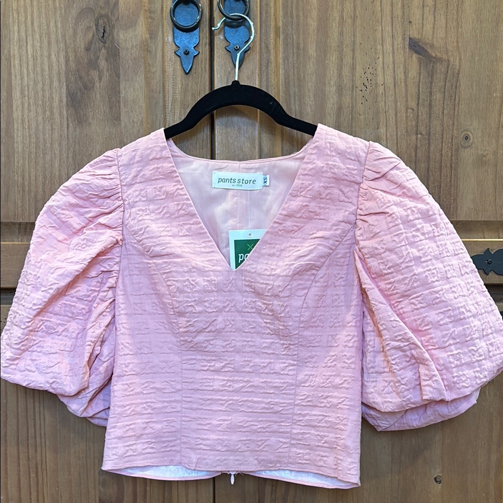 Pink Puff Sleeve Top